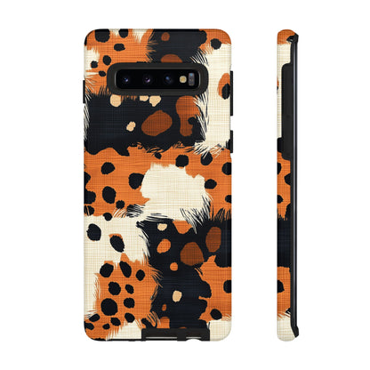 Cheetah Plaid Samsung Case – Brown & Black Pattern