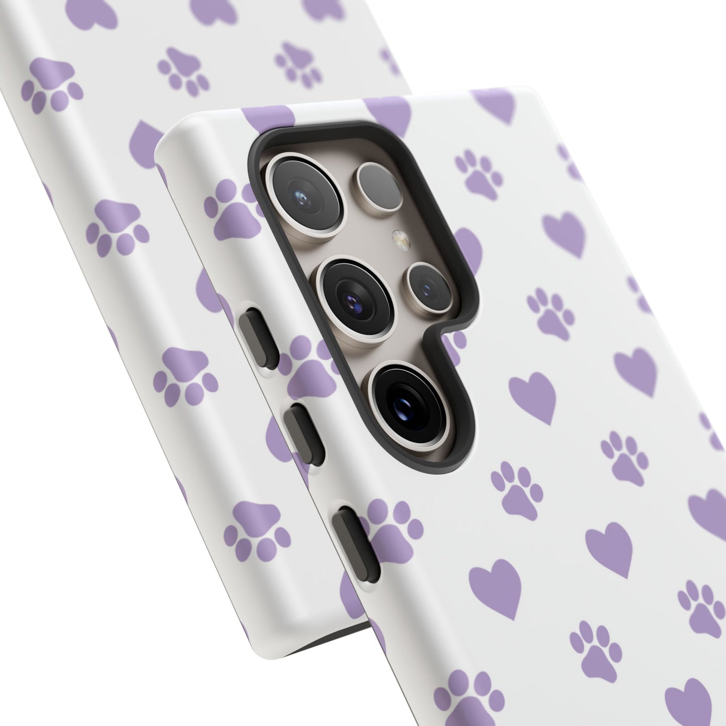 Paw Prints & Hearts – Samsung Galaxy Case, Cute and Durable Design