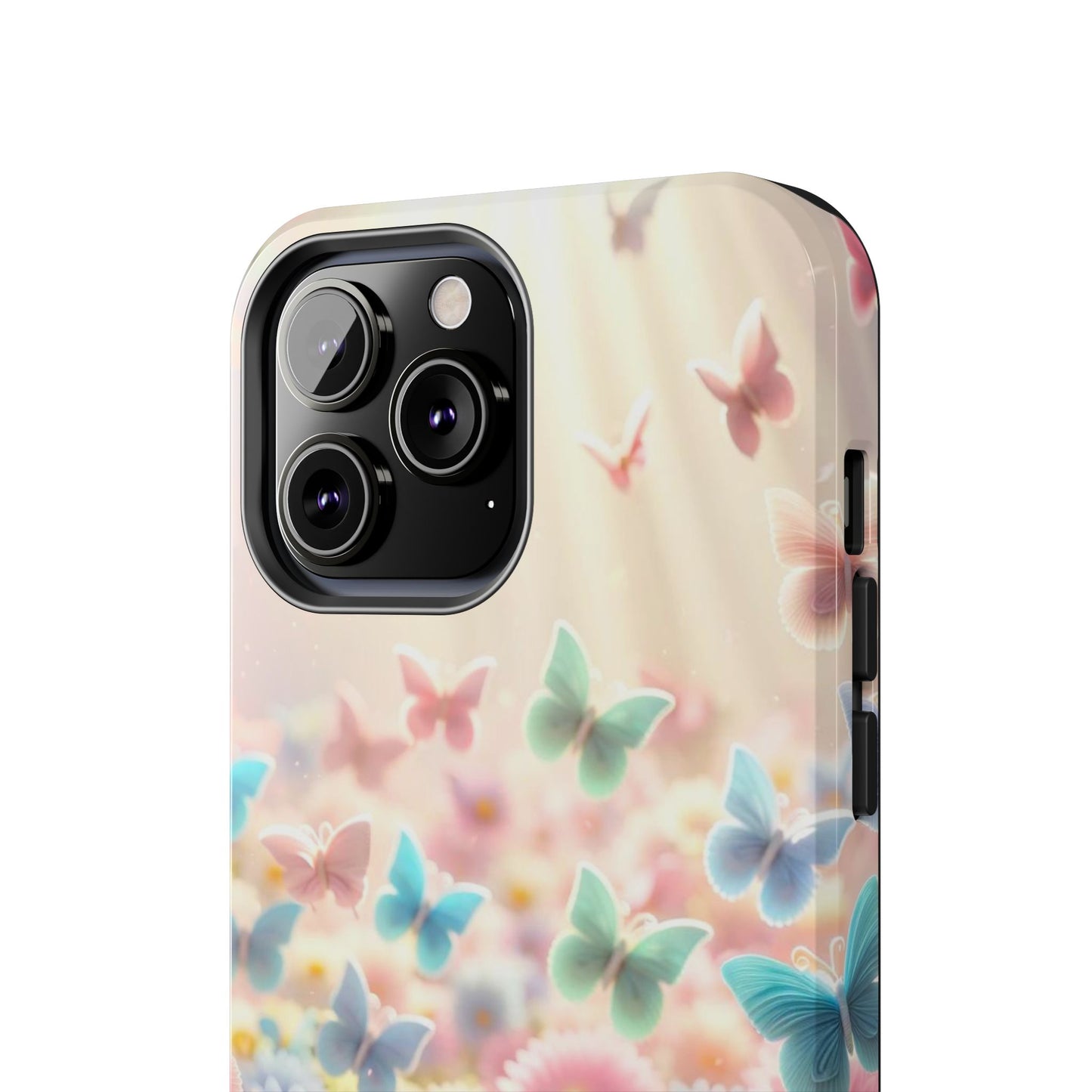 Butterfly Flower Garden - iPhone Case - Pastel Floral Protective Cover