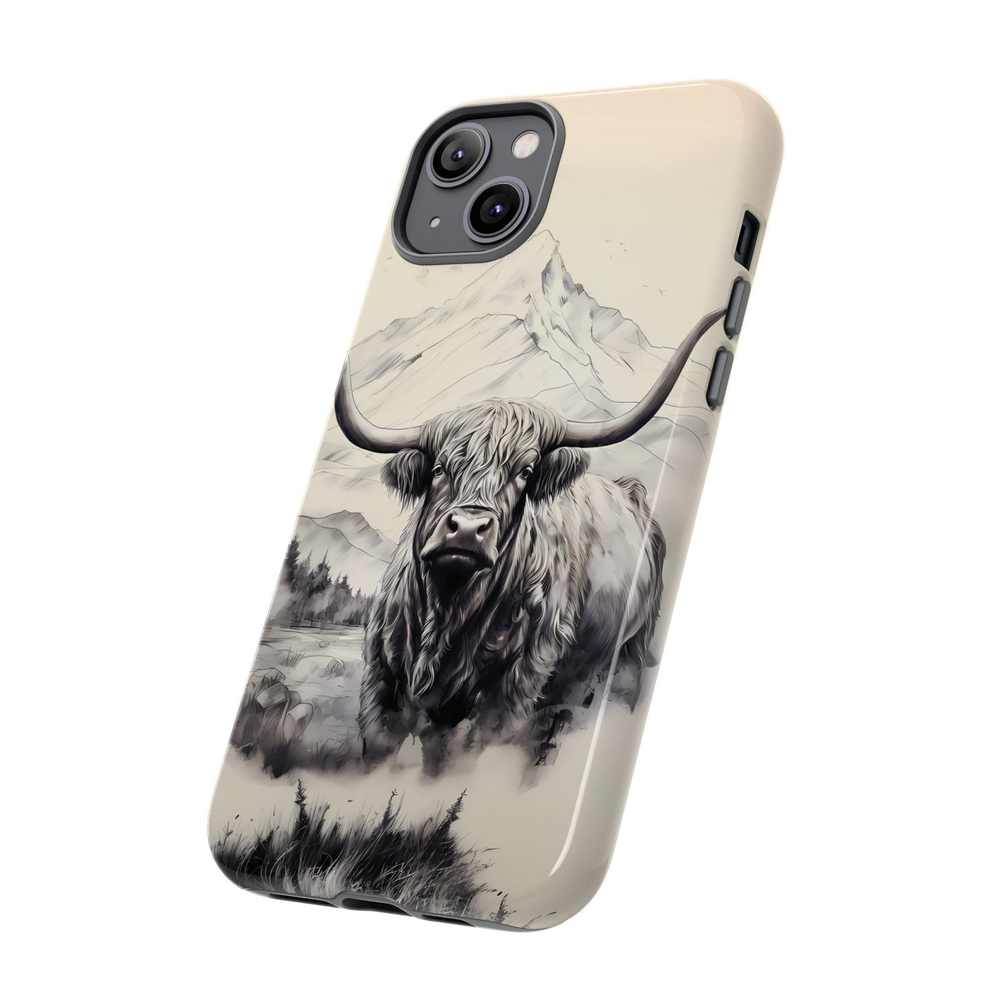 Highland Cow Western iPhone Case