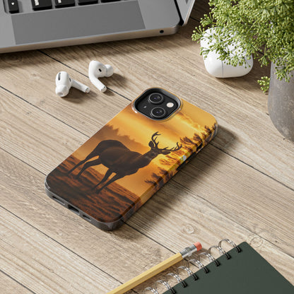 Sunset Majesty: Regal Stag – iPhone Case