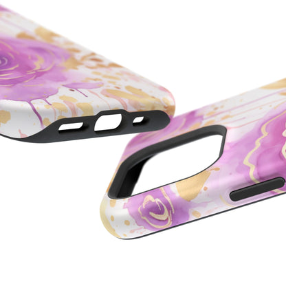 Radiant Purple & Gold Floral - MagSafe iPhone Series Case