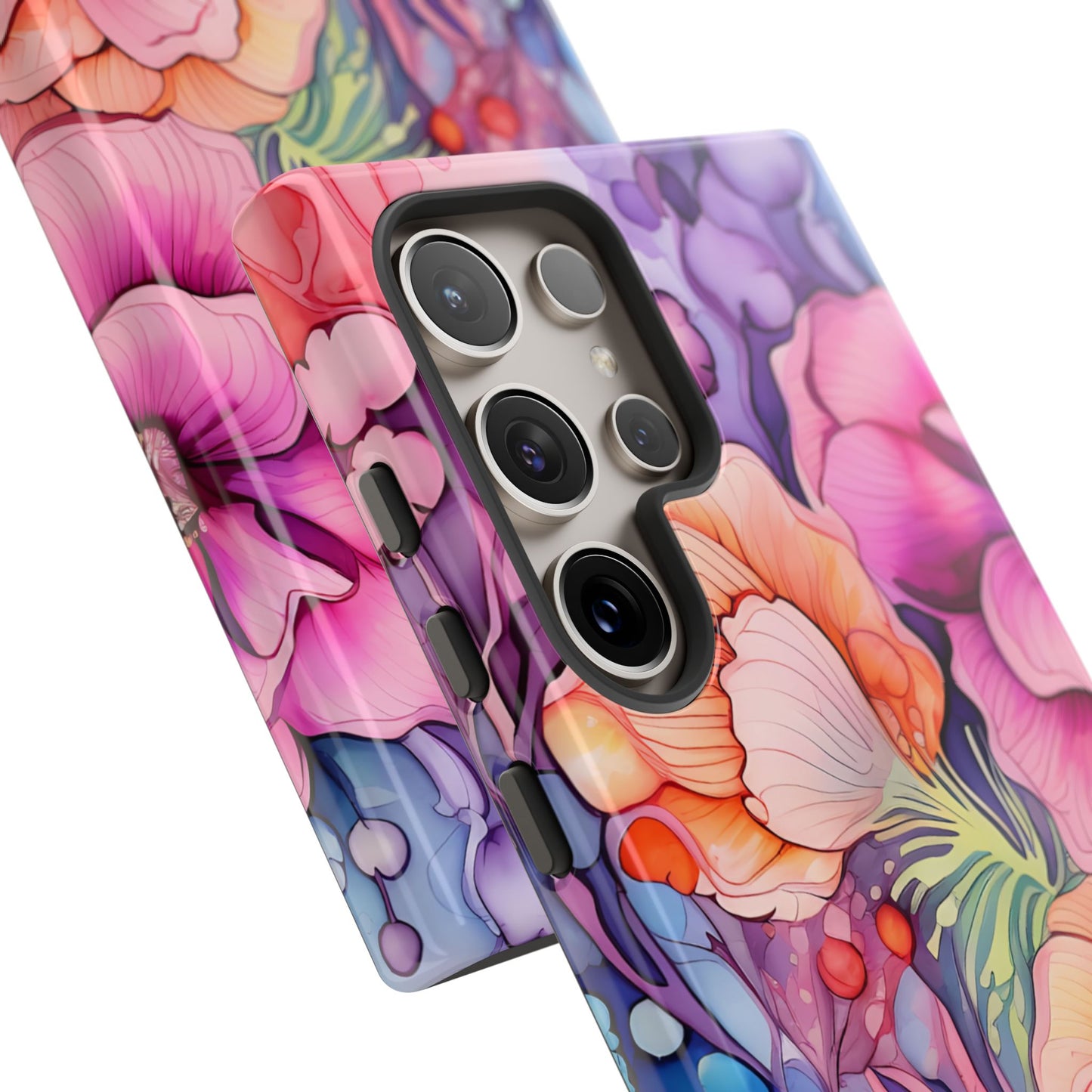 Bright Watercolor Floral Splash iPhone Series Case – Bold Artistic Design