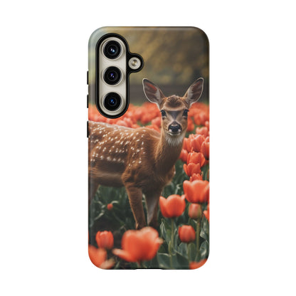 Fawn Among Tulips Samsung Galaxy Case