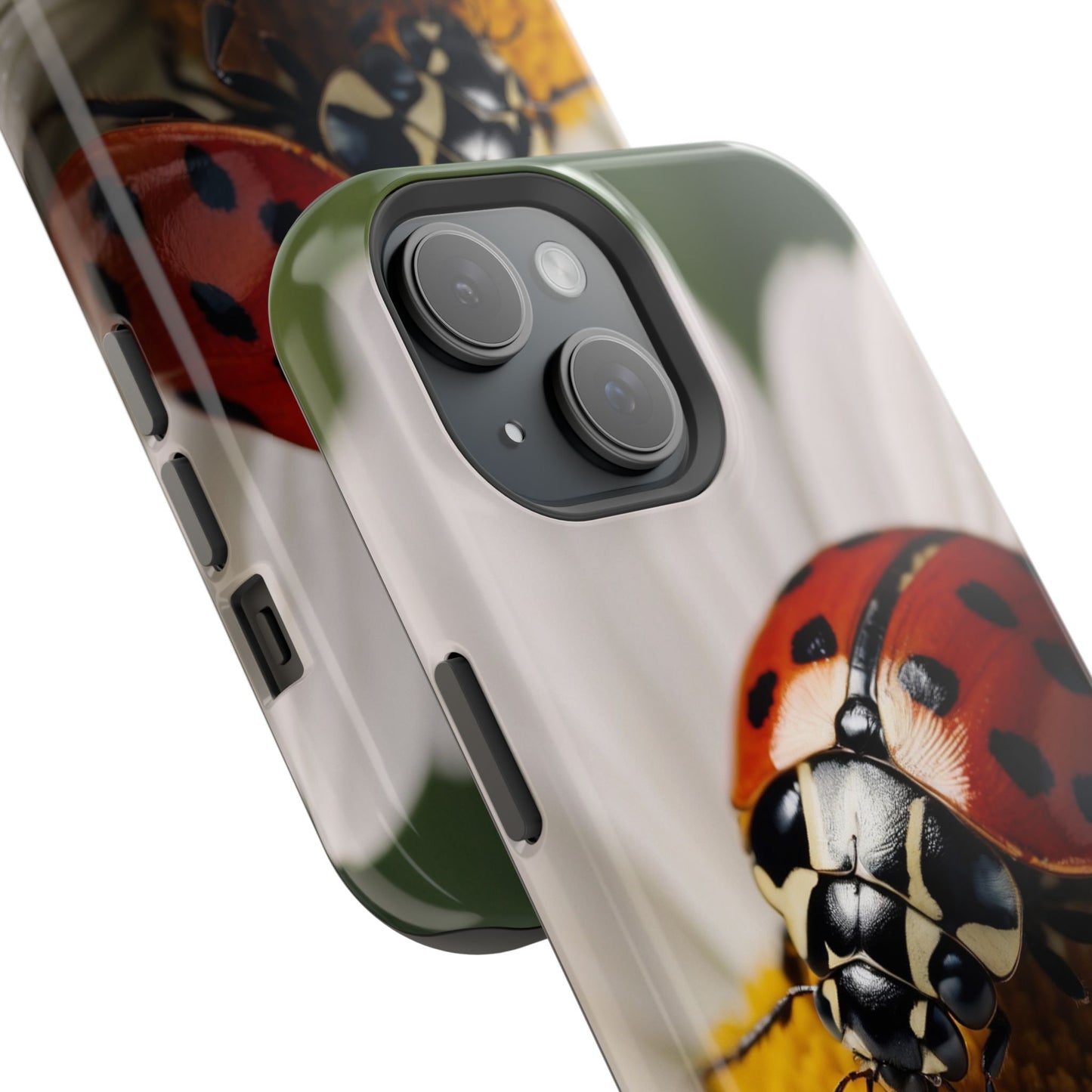 MagSafe iPhone Case: Ladybug on White Daisy