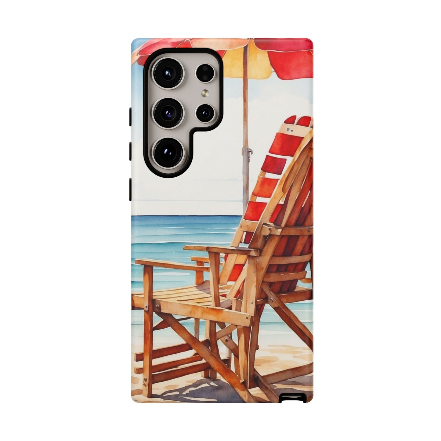 Beach Bliss Samsung Galaxy Case – Relaxing Seaside Chair and Umbrella Design