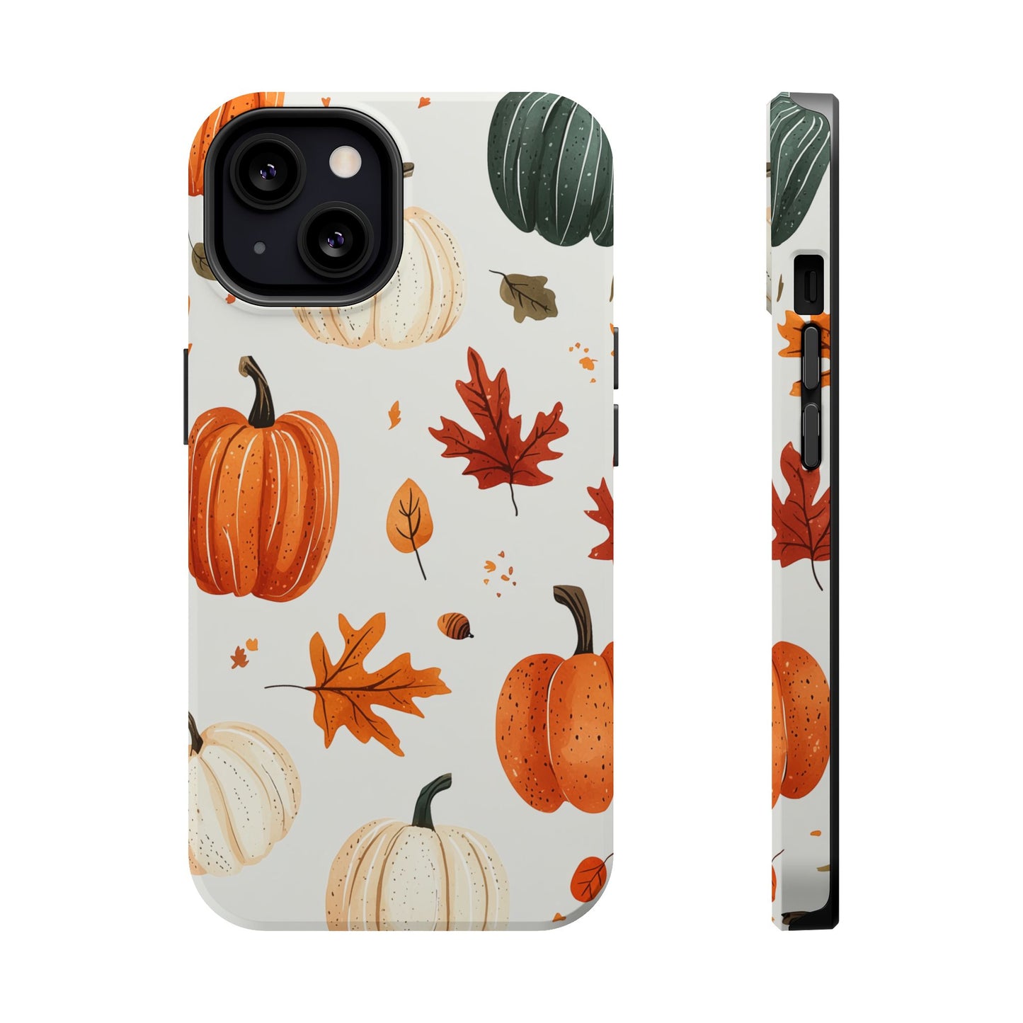 Autumn Pumpkin MagSafe iPhone Case – Fall Leaves and Harvest Design