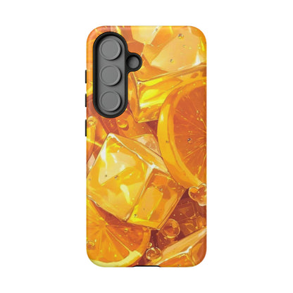 Citrus Splash Samsung Galaxy  Case – Bright Orange Slices & Ice, Dual-Layer Protection