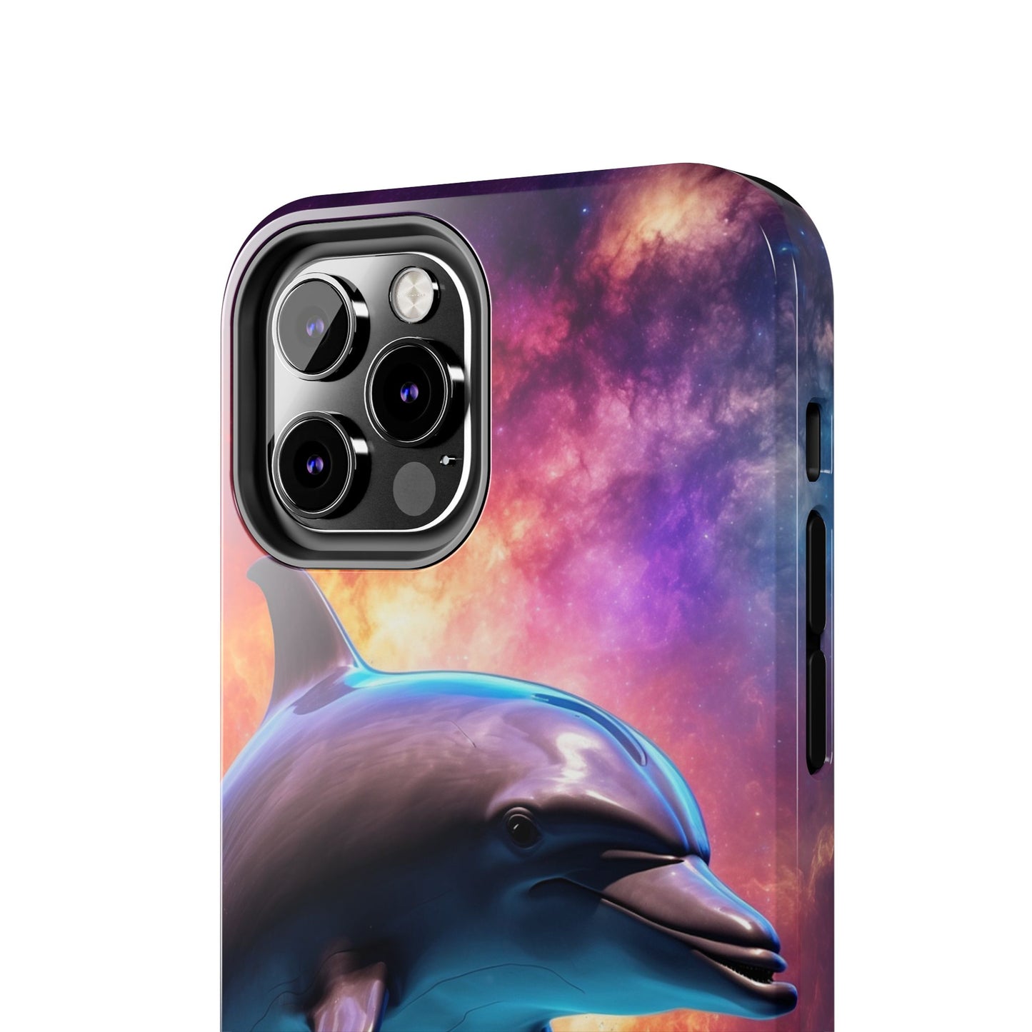 Cosmic Dolphin Galaxy Art - iPhone Case