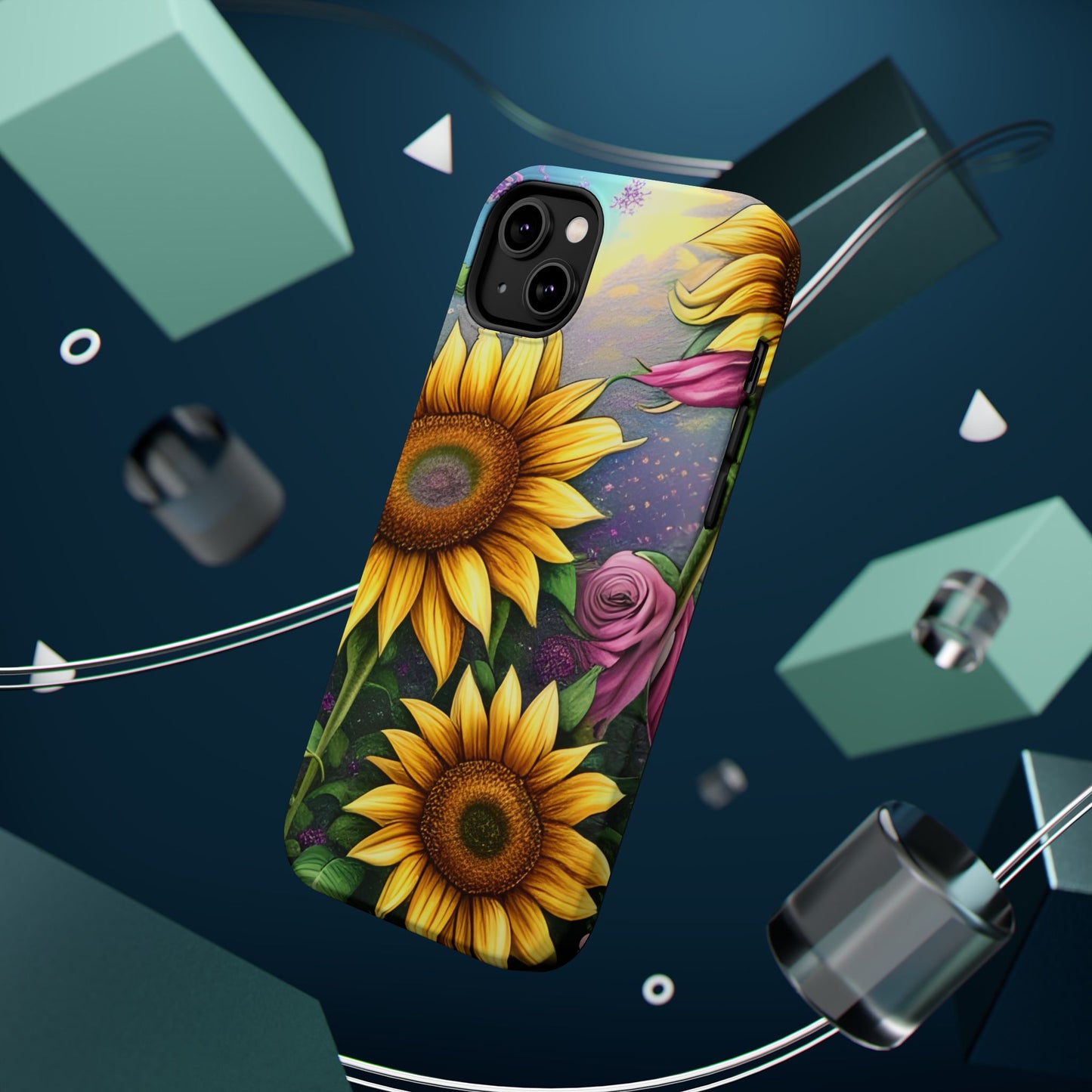 Whimsical Sunflower & Rose Garden - MagSafe iPhone Series Case