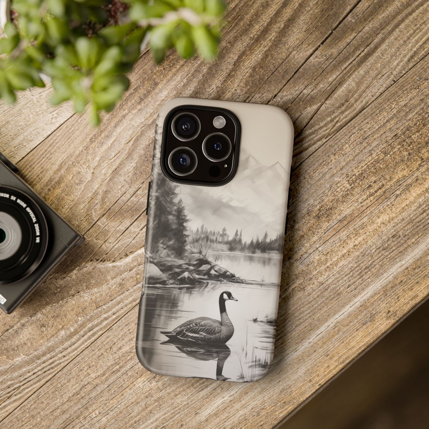 Canadian Goose Phone Case - Charcoal Sketch Design! - BOGO Cases