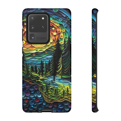 Radiant Forest Sunset Samsung Galaxy Case – Artistic Landscape Design