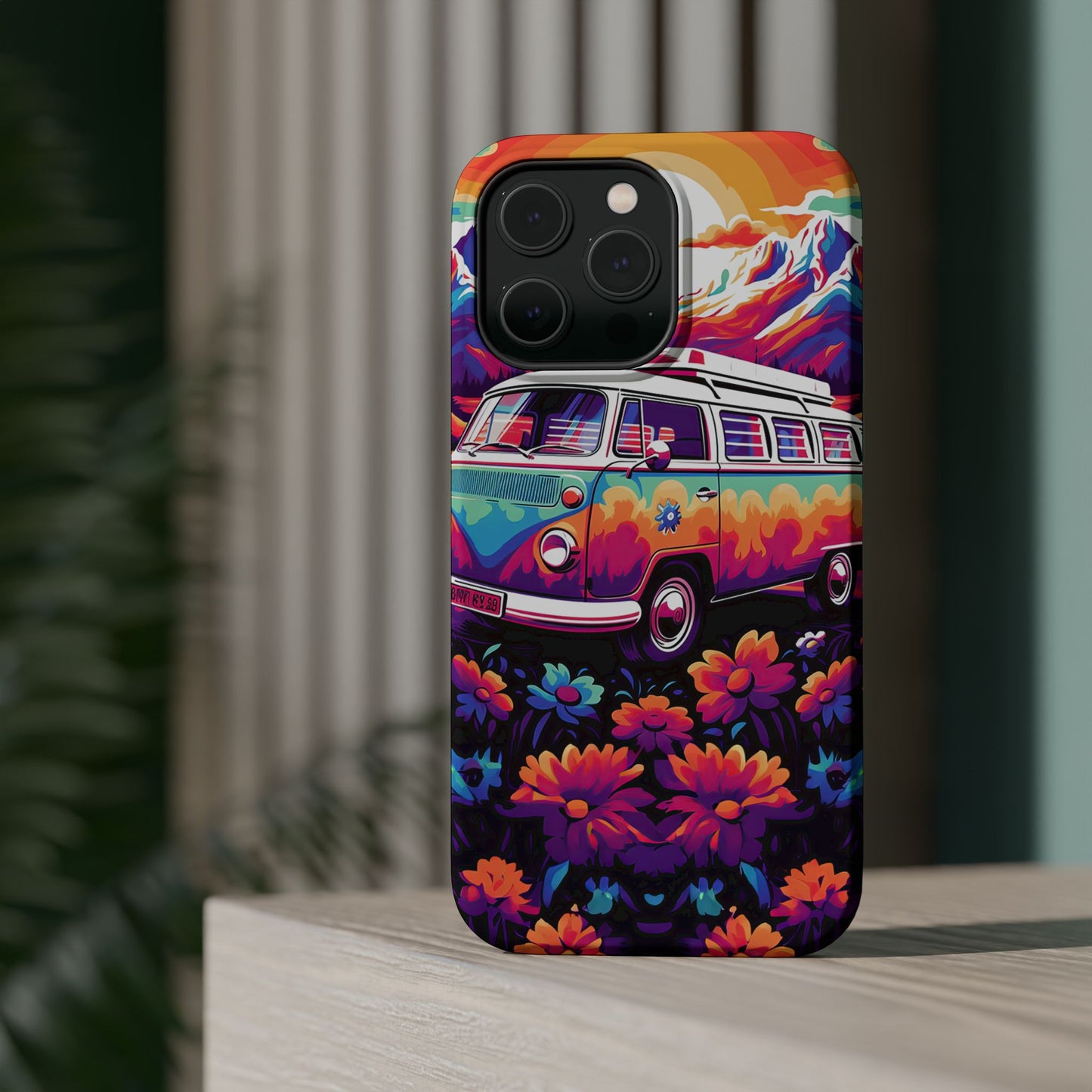 Groovy Floral Sunset Van – MagSafe iPhone Series Case