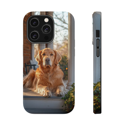 Golden Retriever on Porch - iPhone MagSafe Series Case