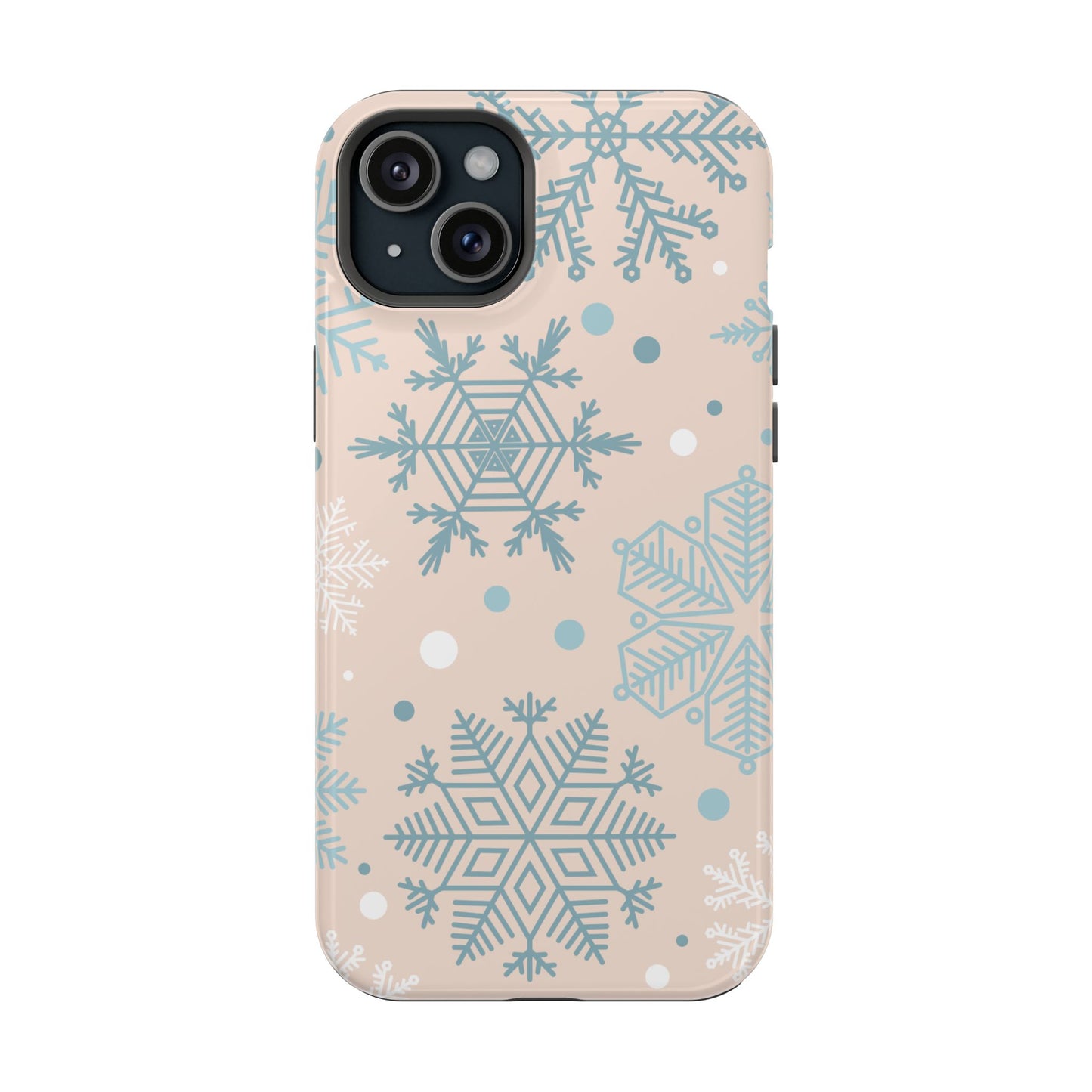 Winter Snowflakes MagSafe iPhone Case – Shockproof, Smooth Matte Finish, Dual-Layer Protection