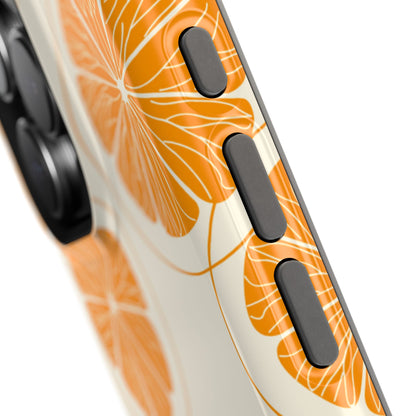 Citrus Burst Pattern Tough MagSafe iPhone Case – Bold Orange Design, Shockproof Protection