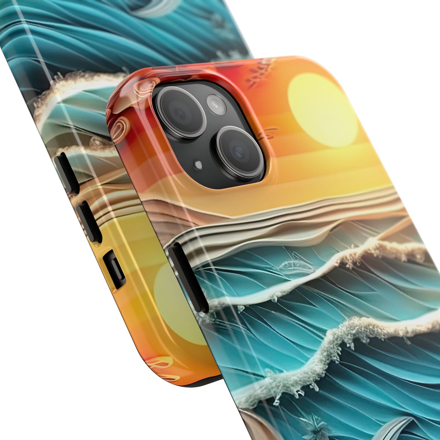 Tropical Sunset Paper Art Ocean – iPhone Series Case