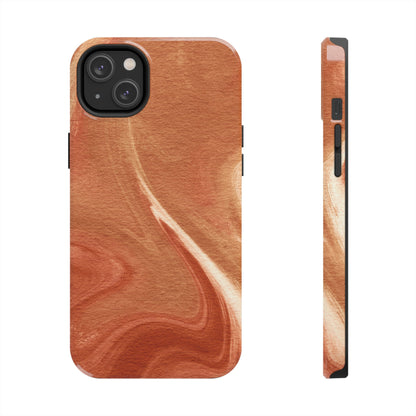 Earthy Terracotta Swirl MagSafe iPhone Case – Elegant Design with Magnetic Precision