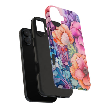 Bright Watercolor Floral Splash iPhone Series Case – Bold Artistic Design