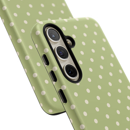 Sage Green Polka Dots – Samsung Galaxy Case