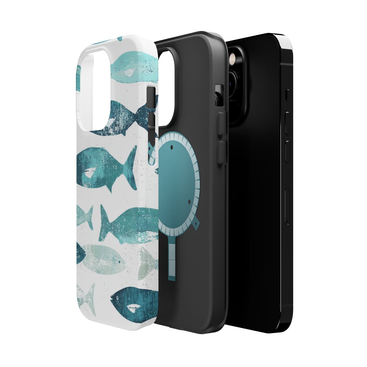 Vintage Blue Fish Print - MagSafe iPhone Series Case