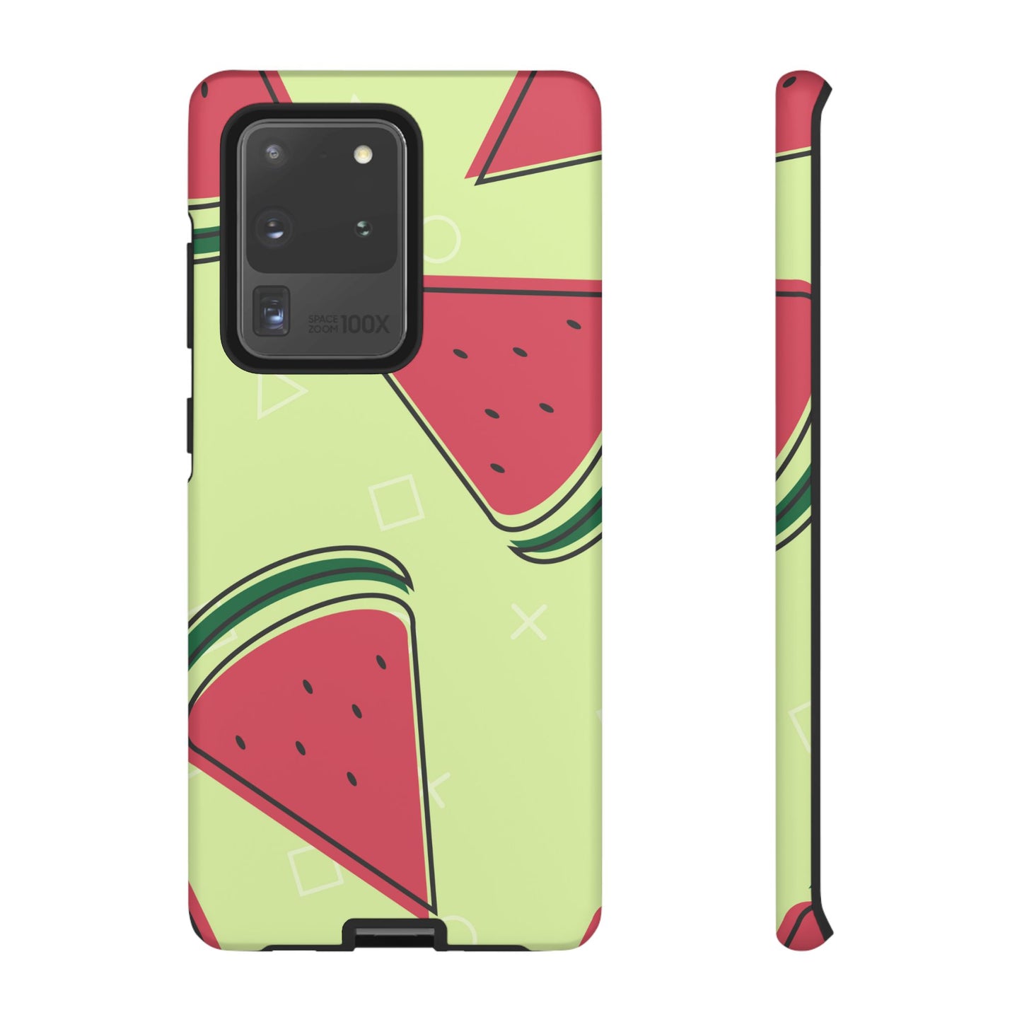 Watermelon Slice Samsung Galaxy Case – Fresh & Fun Design with Retro Geometric Pattern