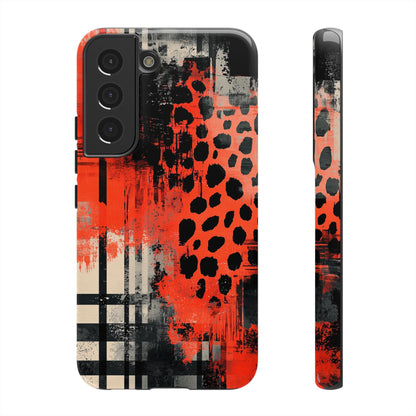 Cheetah Plaid Case – Red & Black Pattern