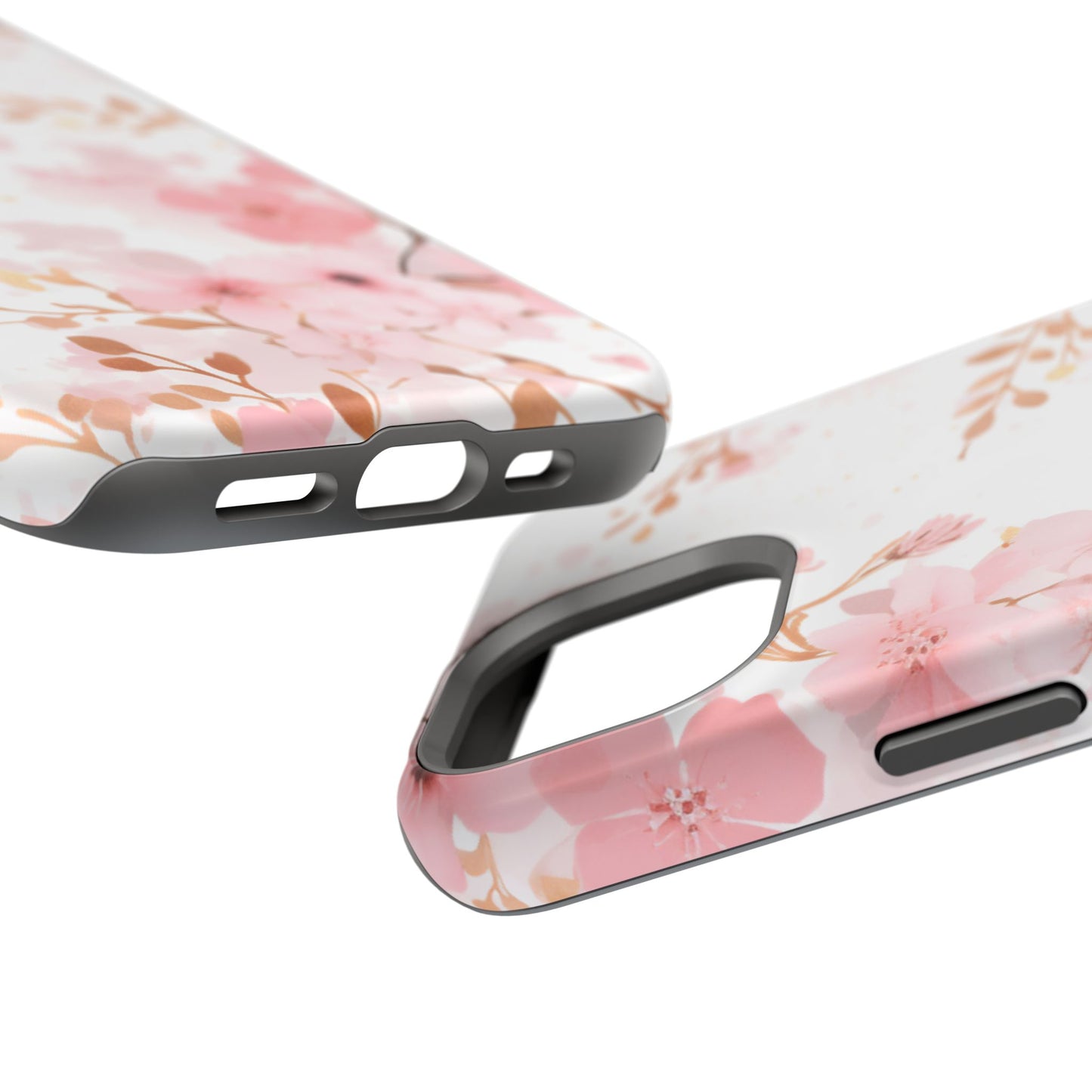 Soft Pink Cherry Blossom MagSafe Case – Floral Elegance with Wireless Charging