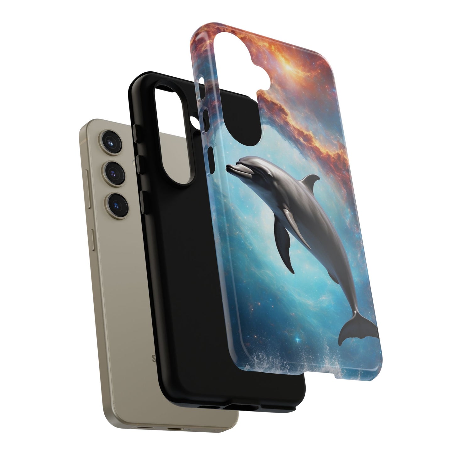 Cosmic Dolphin Space Vibes - Samsung Galaxy Case