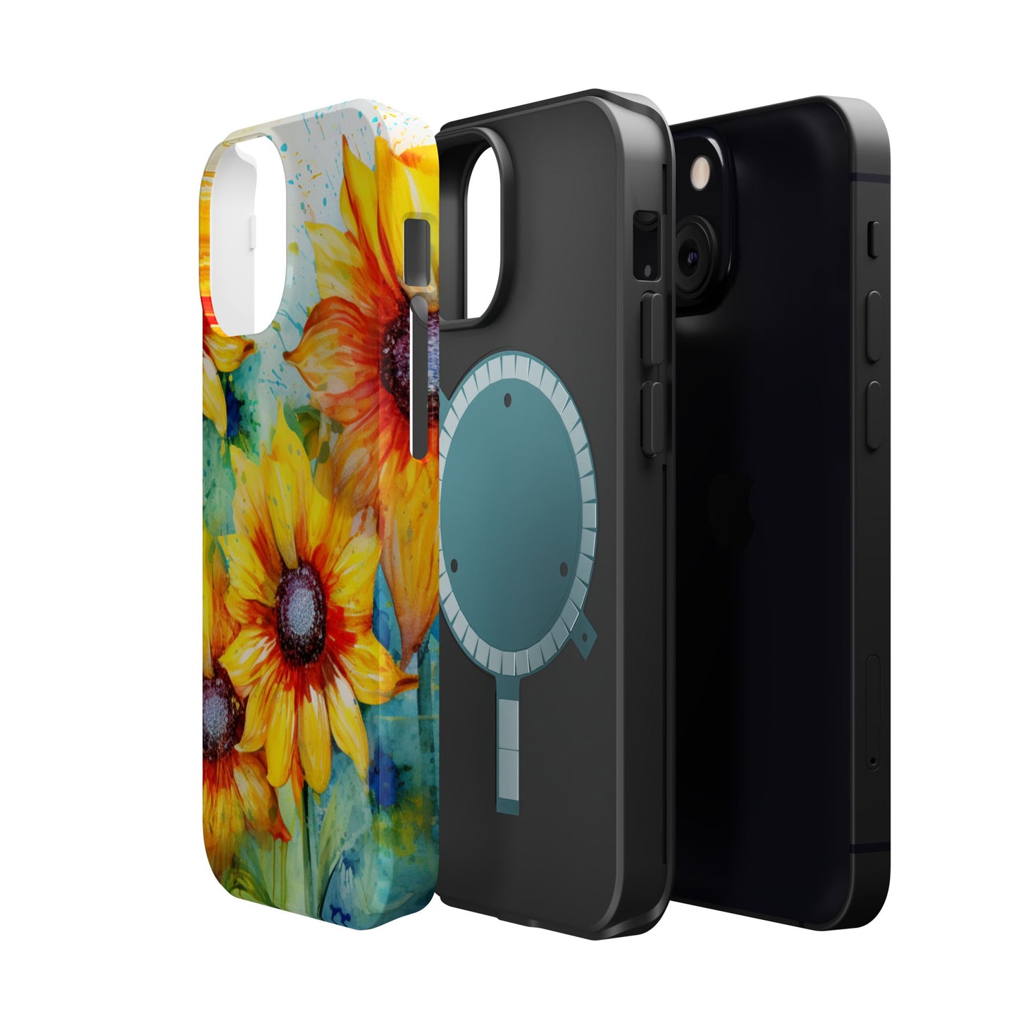 Watercolor Sunflower Splash - MagSafe iPhone Series Case