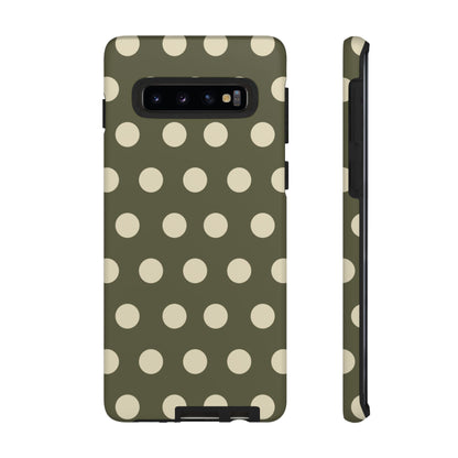 Vintage Green & Cream Polka Dots – Samsung Galaxy Case