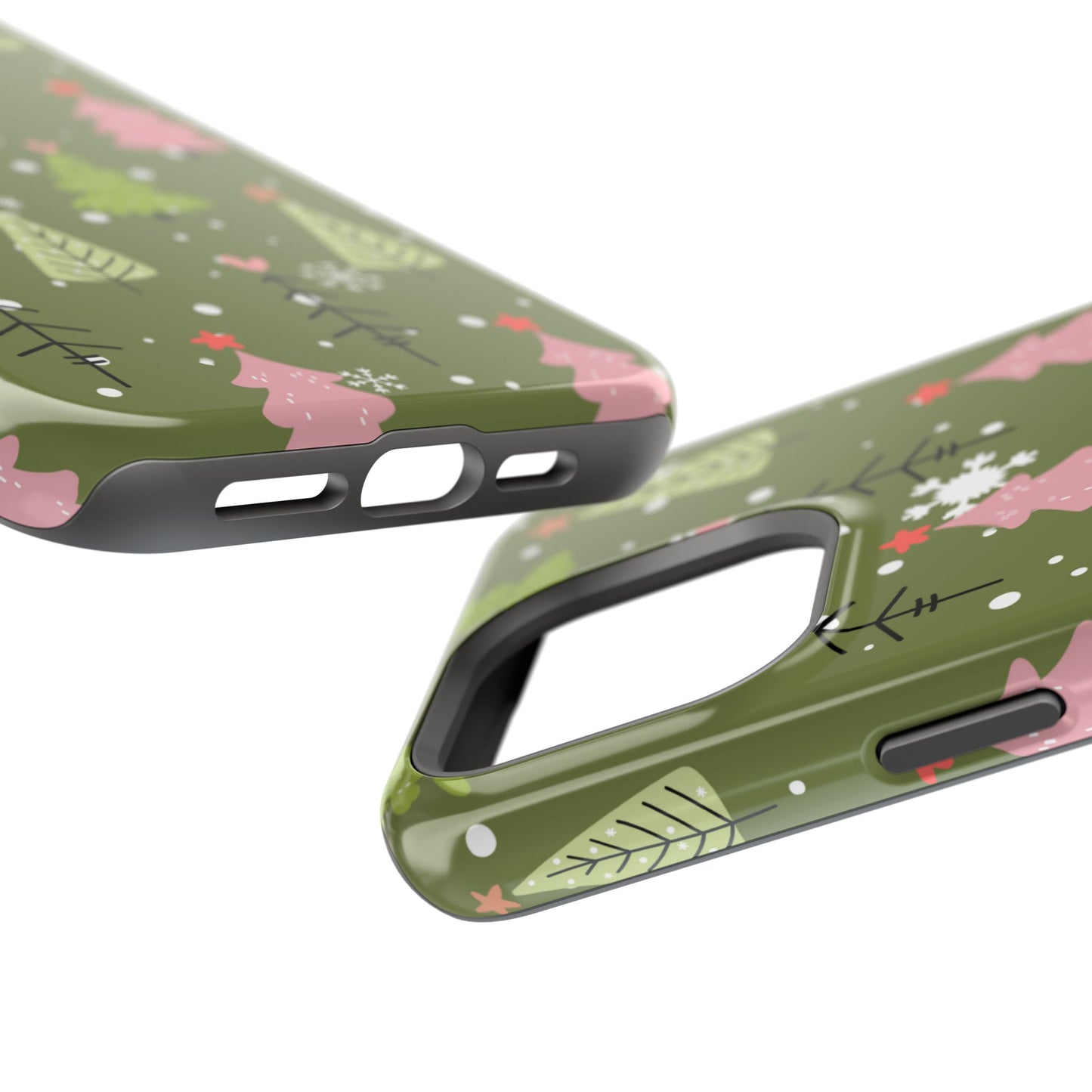 Whimsical Christmas Tree Pattern – MagSafe Phone Series Case