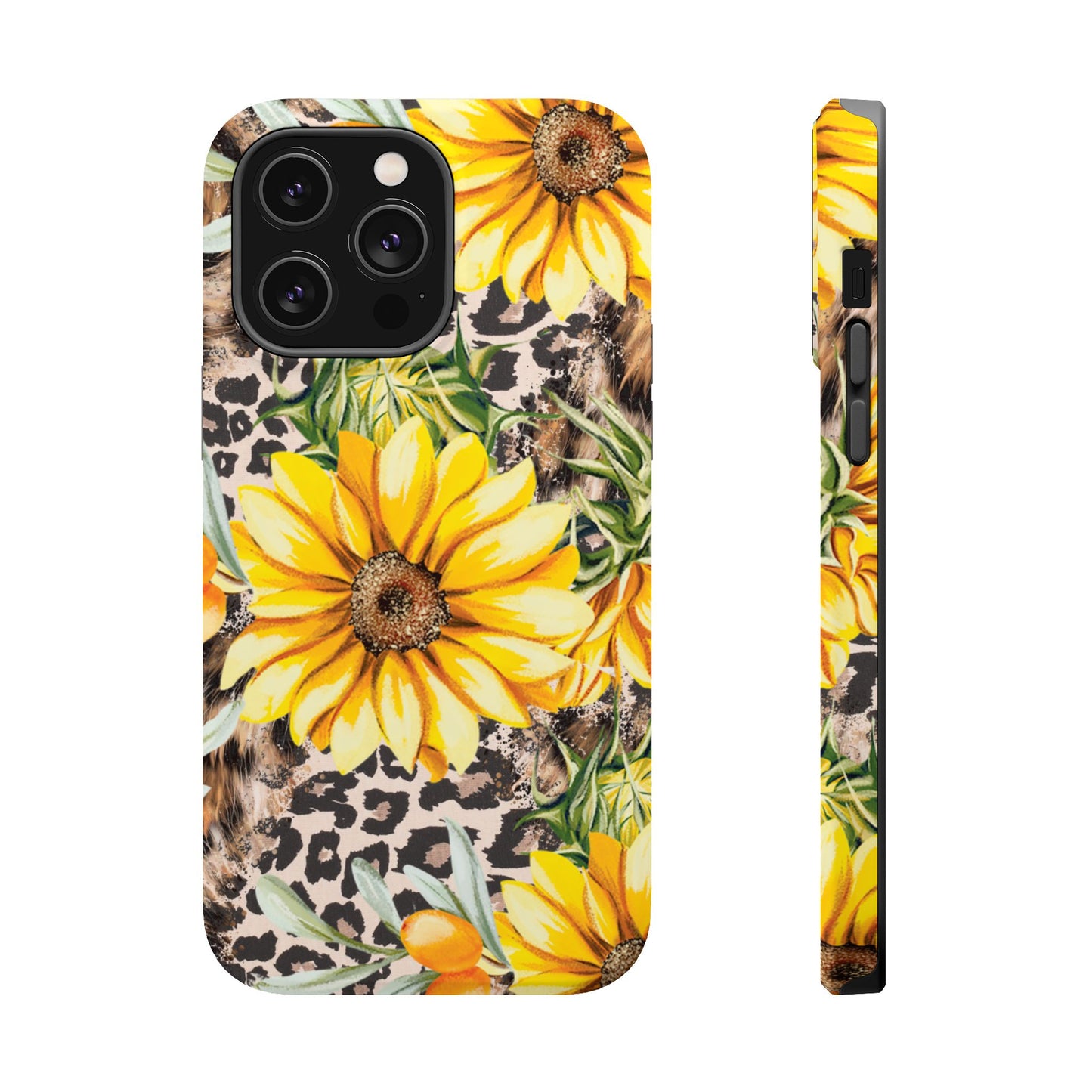 Leopard Sunflower Chic - MagSafe  iPhone Series Case