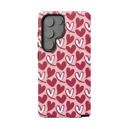 Hand-Drawn Hearts Samsung Galaxy Case