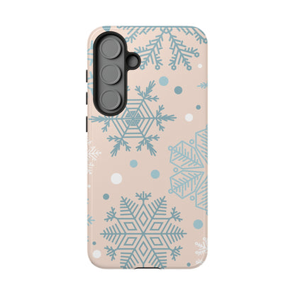 Winter Snowflakes Samsung Galaxy Case – Shockproof, Smooth Matte Finish, Dual-Layer Protection