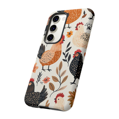 Samsung Galaxy Case: Cluckin' Vintage – Chickens & Leaves