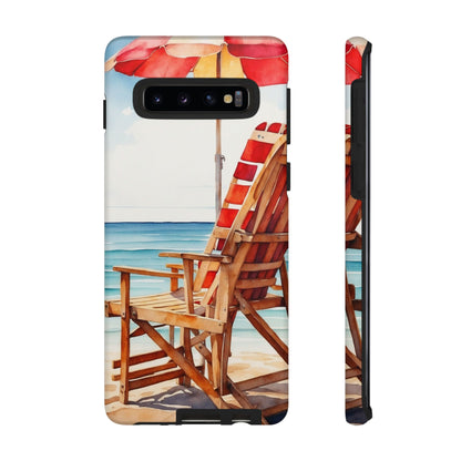 Beach Bliss Samsung Galaxy Case – Relaxing Seaside Chair and Umbrella Design