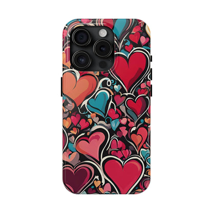 Vibrant Multicolor Heart Art – iPhone Case