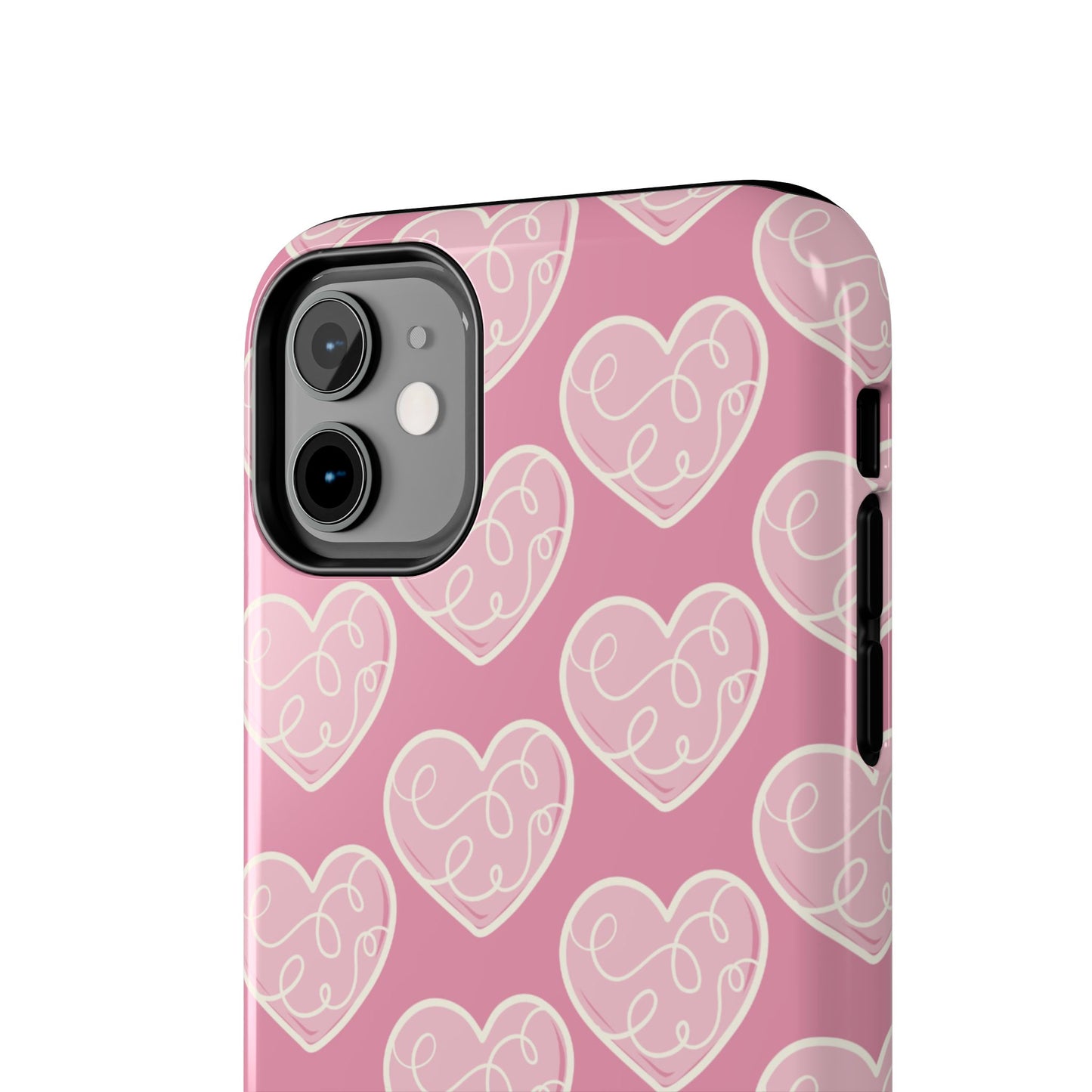 Soft Pink Hearts – iPhone Case