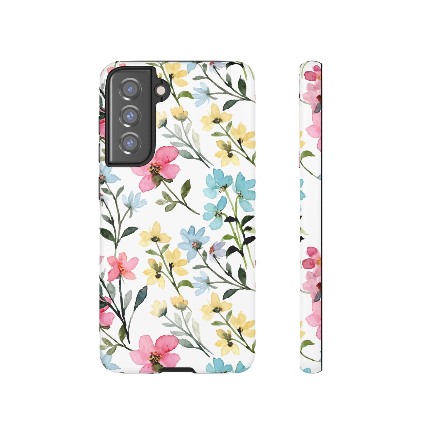 Watercolor Floral Bliss – Samsung Galaxy Case with Pastel Flower Design