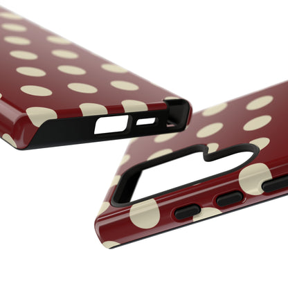 Classic Red & Cream Polka Dots - Samsung Galaxy Case