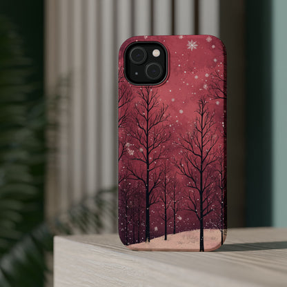 Pink Winter Twilight Forest - MagSafe iPhone Series Case