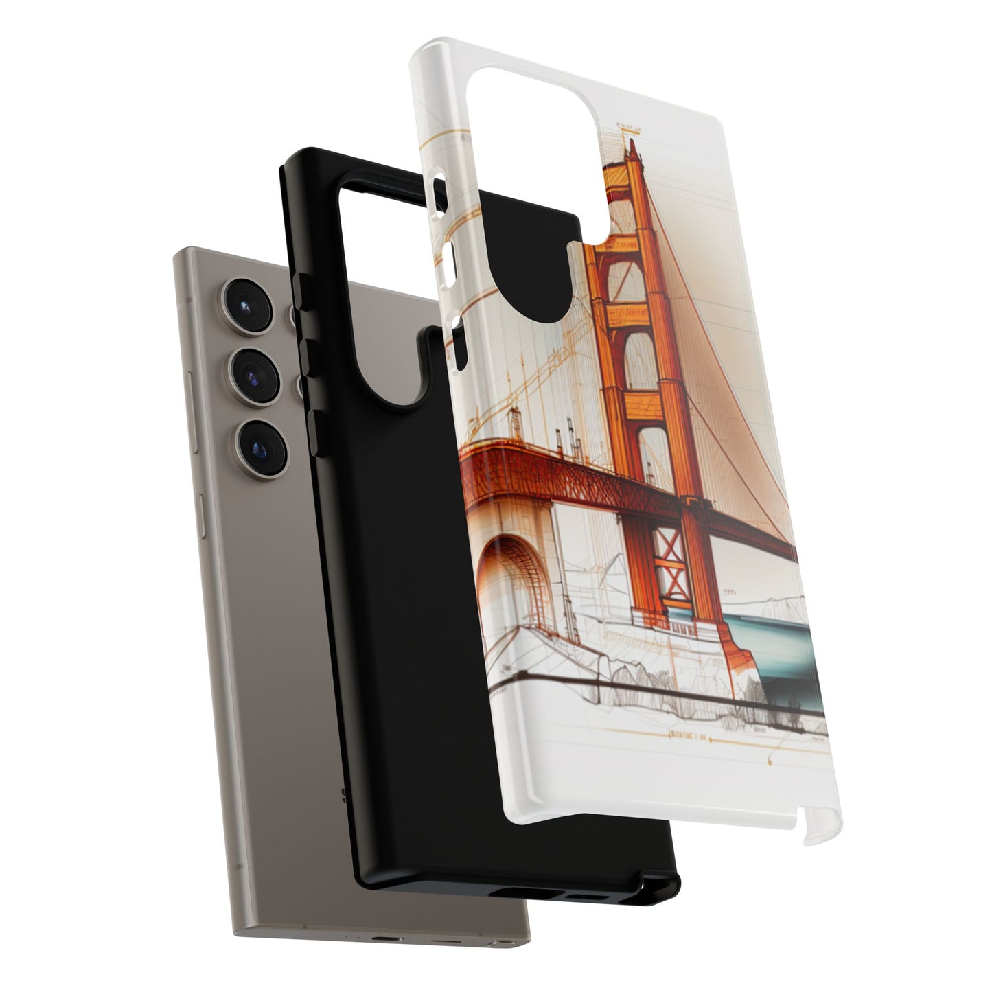 Golden Gate Bridge Samsung Galaxy Case - Architectural Sketch Design