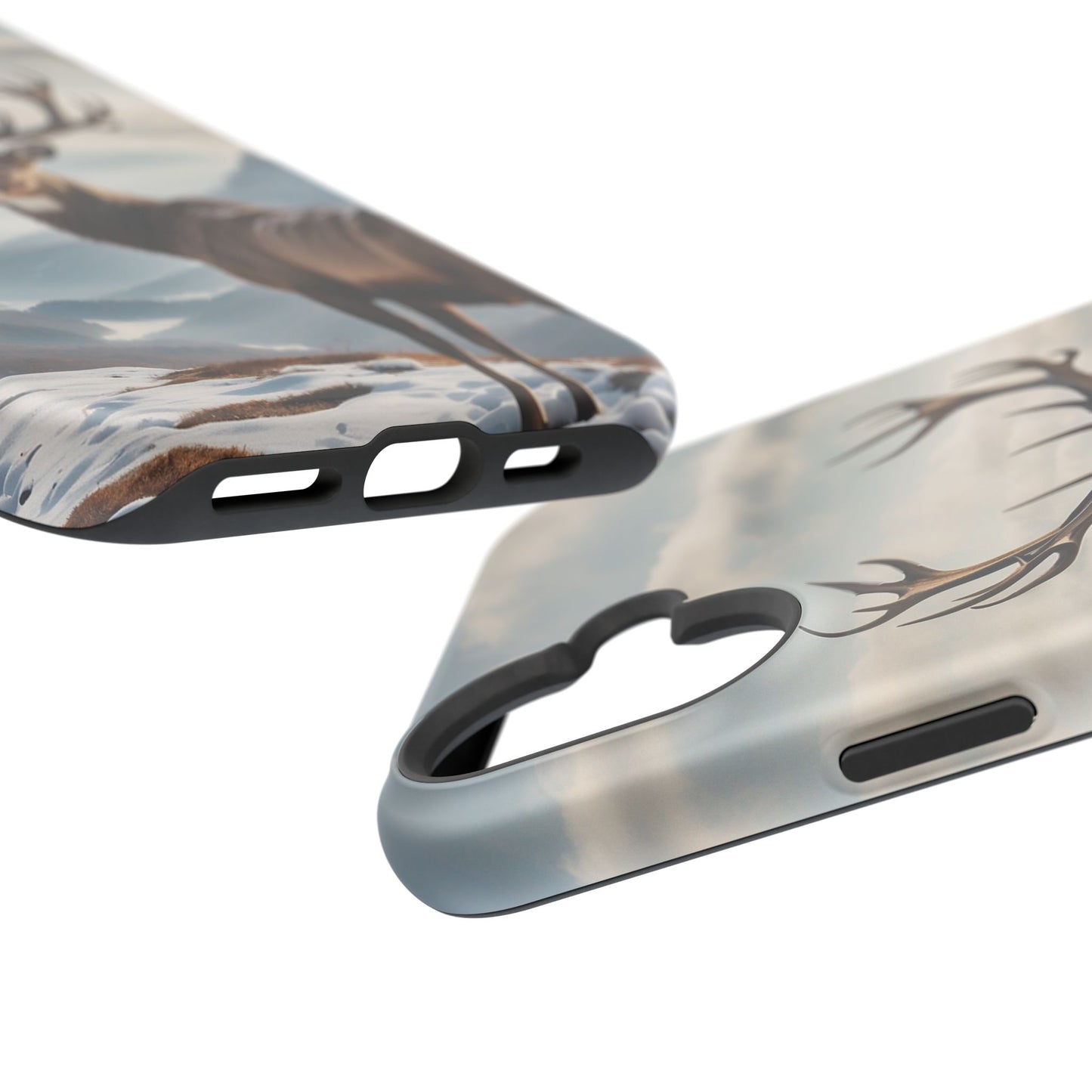 Alpine Majesty: Stag in Snow – MagSafe iPhone Case