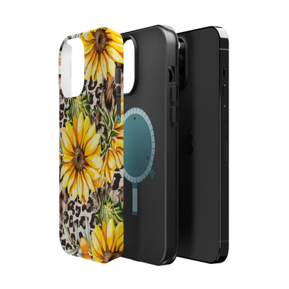 Leopard Sunflower Chic - MagSafe  iPhone Series Case