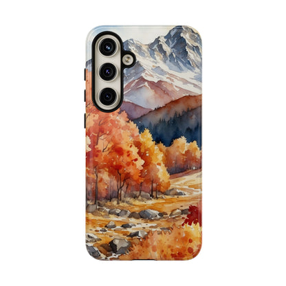 Watercolor Autumn Forest and Mountains - Samsung Galaxy Case