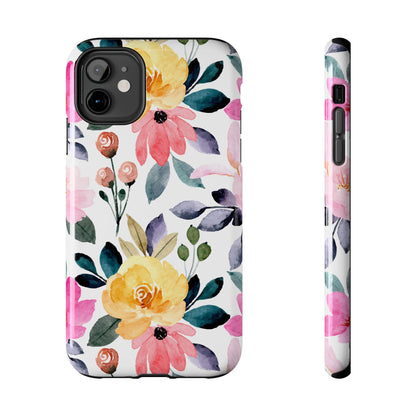 Blossoming Beauty – iPhone Series Case with Vibrant Watercolor Flowers