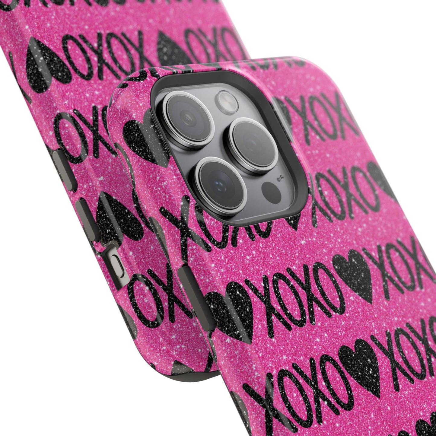 XOXO Glitter Hearts MagSafe Case