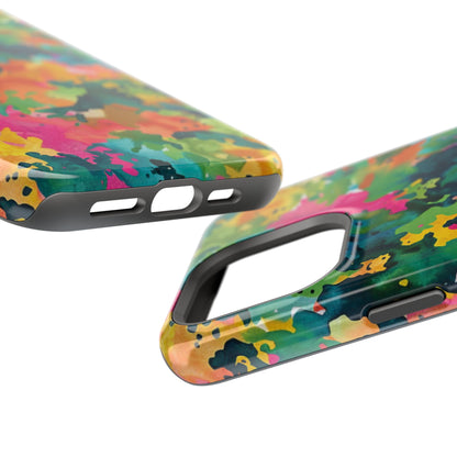 Vibrant Watercolor Splash MagSafe Case – Colorful Abstract Design with MagSafe Compatibility