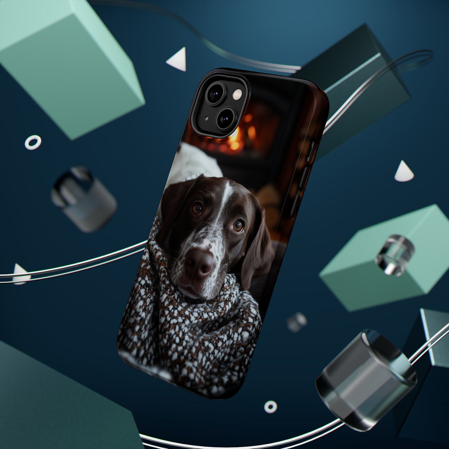 Majestic German Shorthaired Pointer MagSafe iPhone Case – Sunset Prairie Design